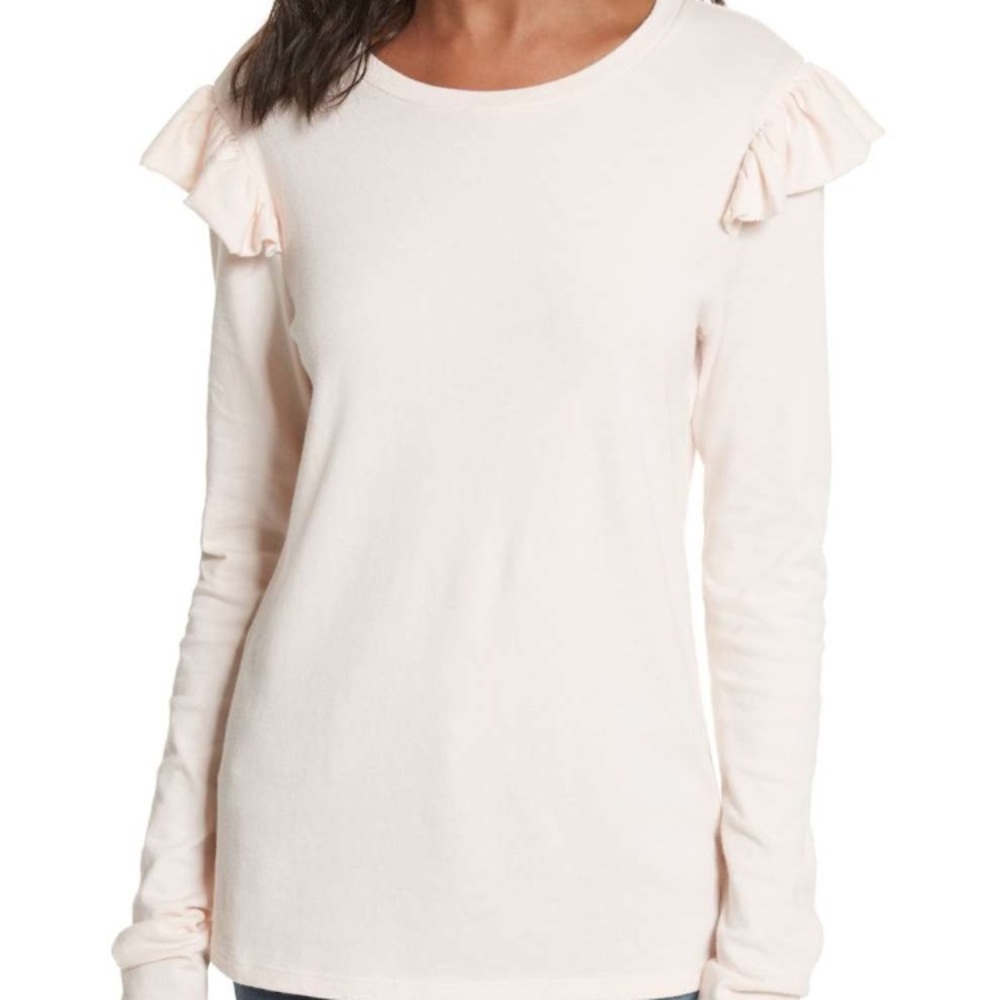 FRAME Denim Puff Sleeve Top